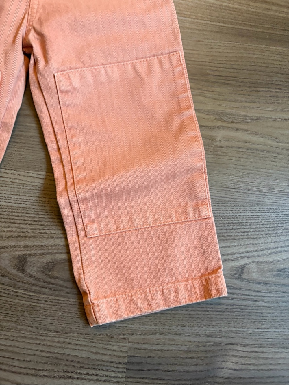 Hey Gang Kids Peach Patch Pocket Pants Size 2/3t Utility Trousers Earthy Tones — image 8 of 8